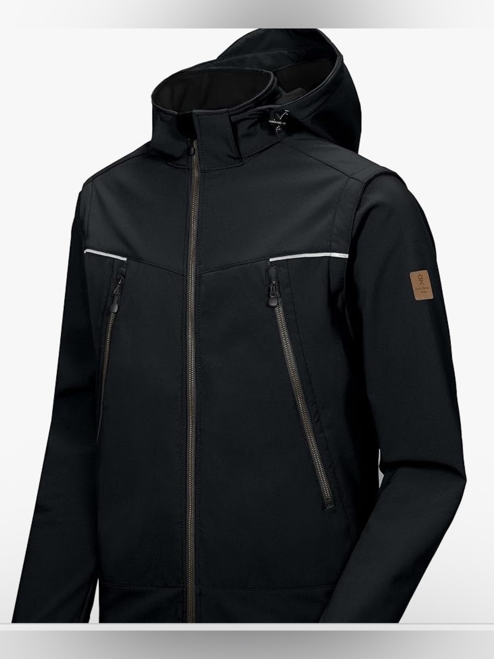 Little Andy Men's Black Waterproof Softshell Jacket Ski Snow Rain Coat